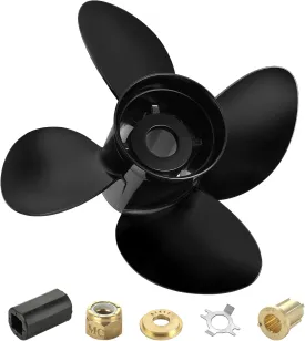 14X17 OEM 48-8M0084494 Upgrade Aluminum Outboard Propeller fit Mercury Engines 90CT-400HP MERCRUISER Alpha ONE, 4 Blades 15 Spline Tooth,RH