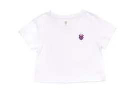 192435-194 | WOMENS TIEBREAKER CROPPED TEE | STARK WHITE