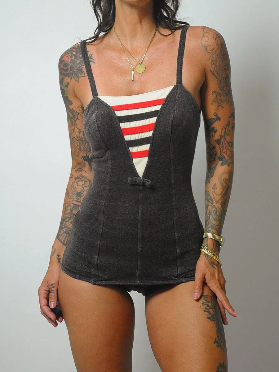 1940's Knit One Piece Swim