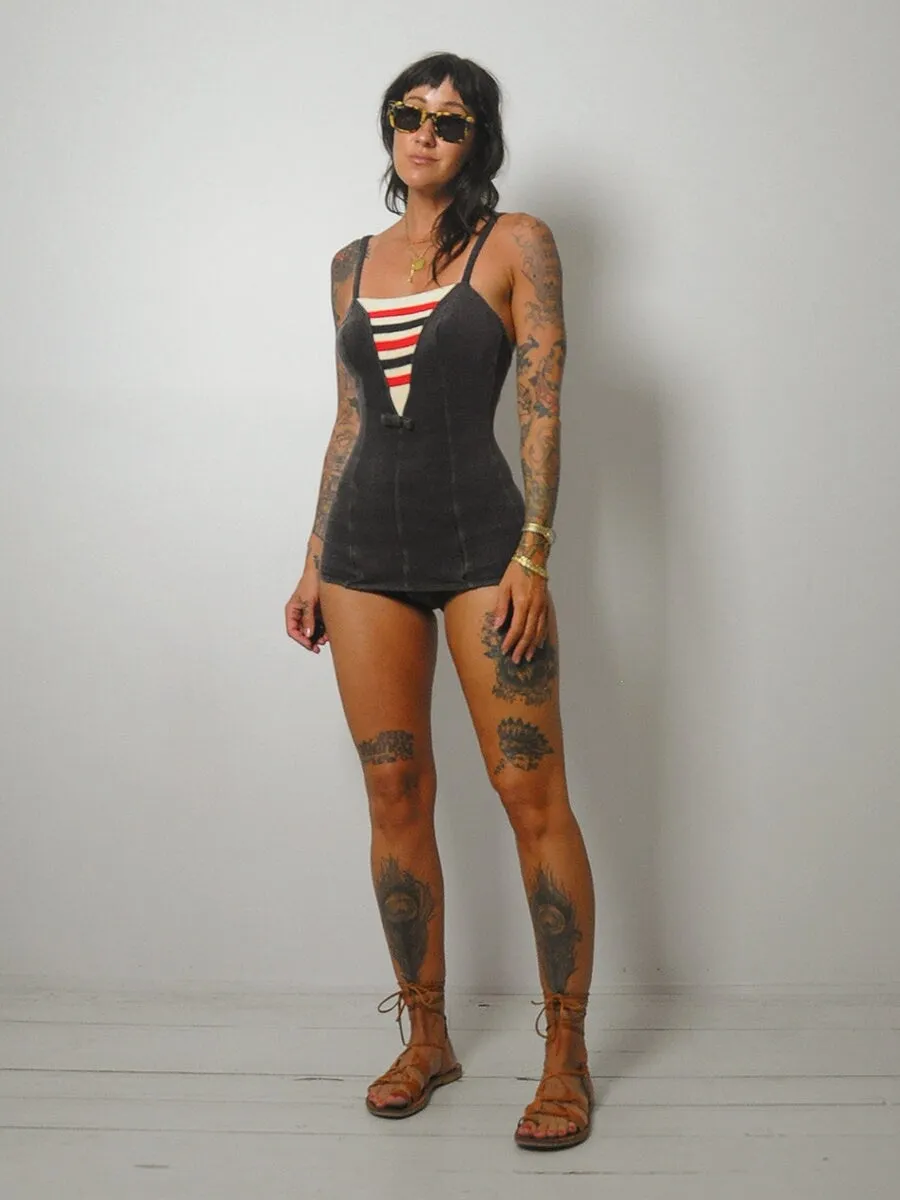 1940's Knit One Piece Swim