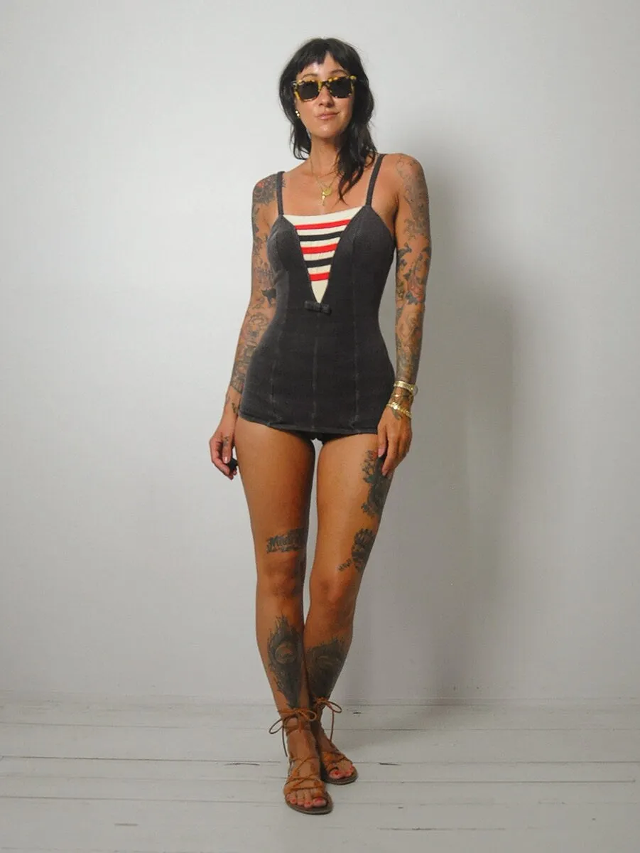 1940's Knit One Piece Swim