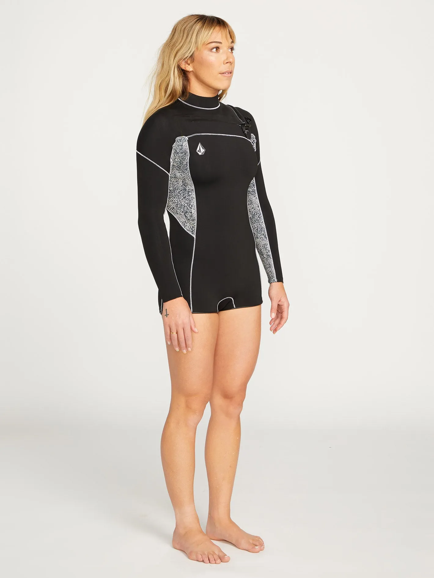 2Mm Long Sleeve Chest Zip Wetsuit - BLACK