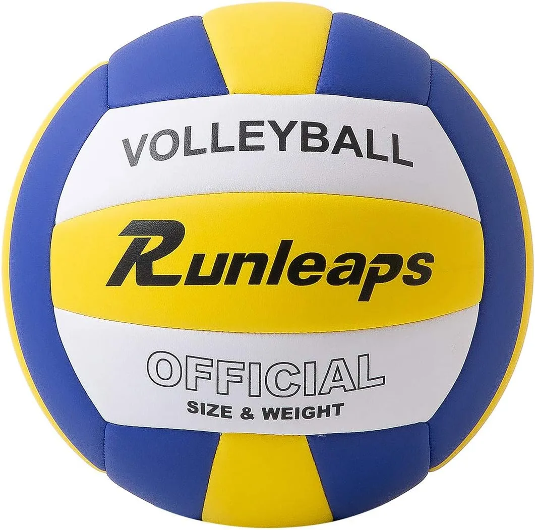 6 Pack Volleyballs, Waterproof Indoor Outdoor Volleyball for Beach Game Gym Training with Pump (Official Size 5)