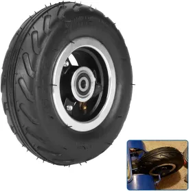 6X2 Inflation Tire Wheel Use 6" Tire Alloy Hub 160mm Pneumatic Tyre Scooter F0 Pneumatic Wheel Trolley Cart Air Wheel M8