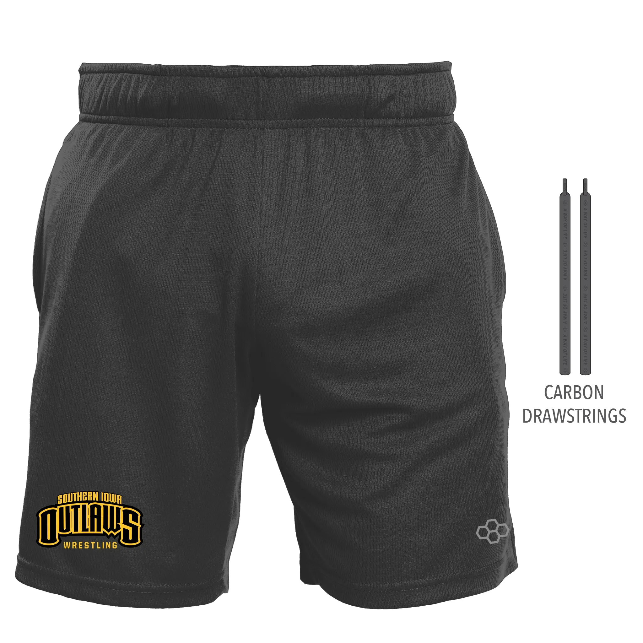8" Mesh Shorts-Unisex--Southern Iowa Outlaws Team Store
