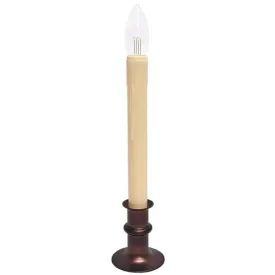 Adjustable Base Window LED Candle Antique Bronze