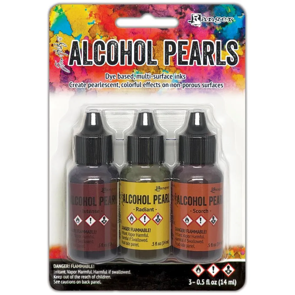 Alcohol pearls ink by Ranger and Tim  Holtz