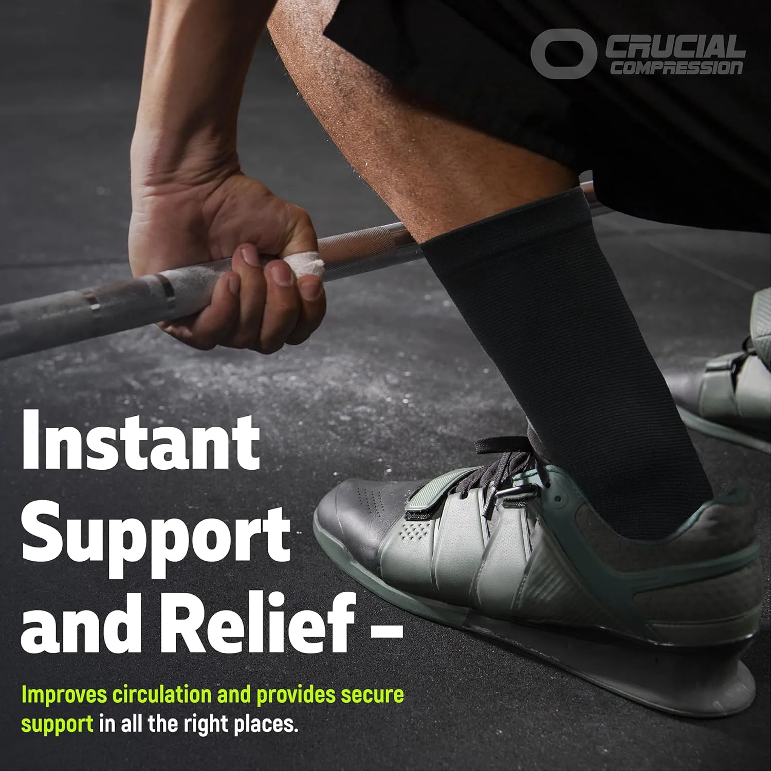 Ankle Brace Compression Support Sleeve (1 Pair) - BEST Ankle Compression Socks for Plantar Fasciitis, Arch Support, Foot & Ankle Swelling, Achilles Tendon, Joint Pain, Injury Recovery, Heel Spurs