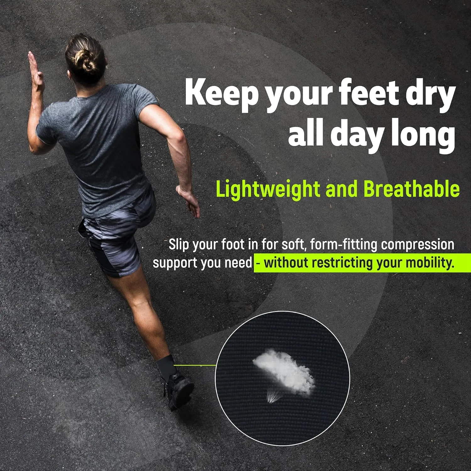 Ankle Brace Compression Support Sleeve (1 Pair) - BEST Ankle Compression Socks for Plantar Fasciitis, Arch Support, Foot & Ankle Swelling, Achilles Tendon, Joint Pain, Injury Recovery, Heel Spurs