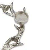 Antler Ring Silver Tealight Holder