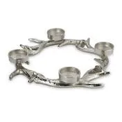 Antler Ring Silver Tealight Holder