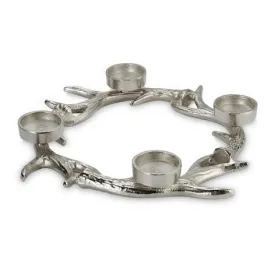 Antler Ring Silver Tealight Holder