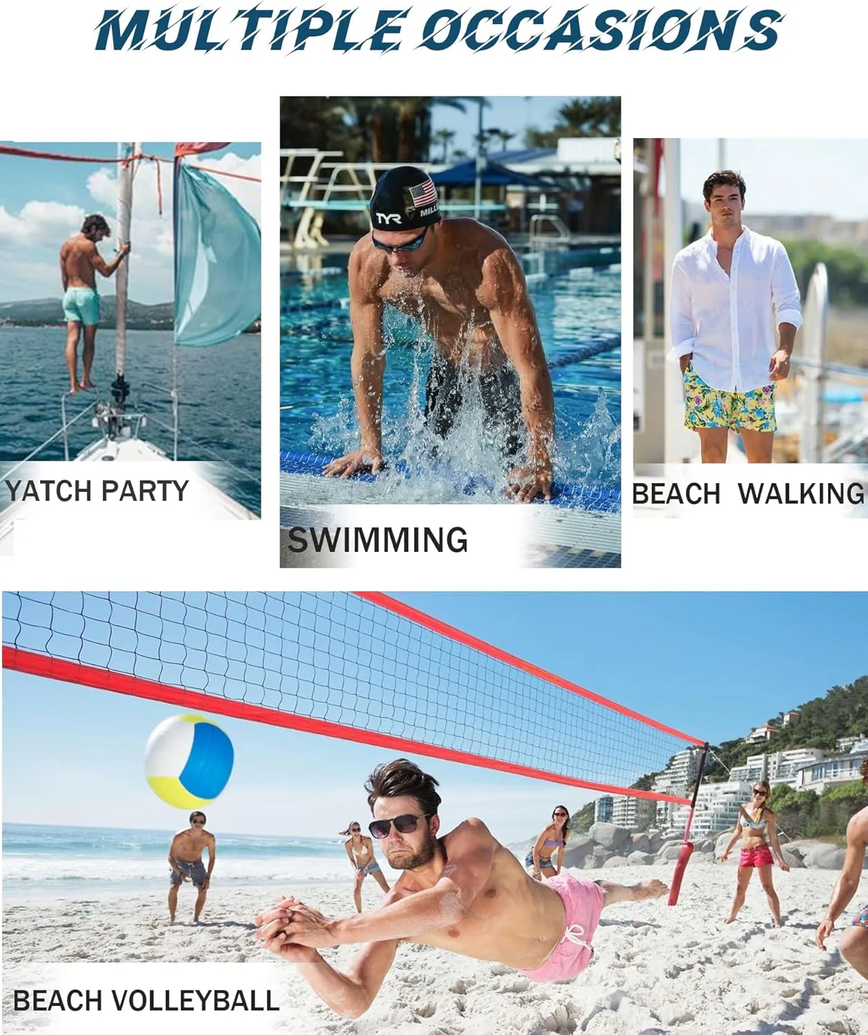 APTRO Men's Swim Trunks with Compression Liner 5 Inch Bathing Suit Beach Swimsuits