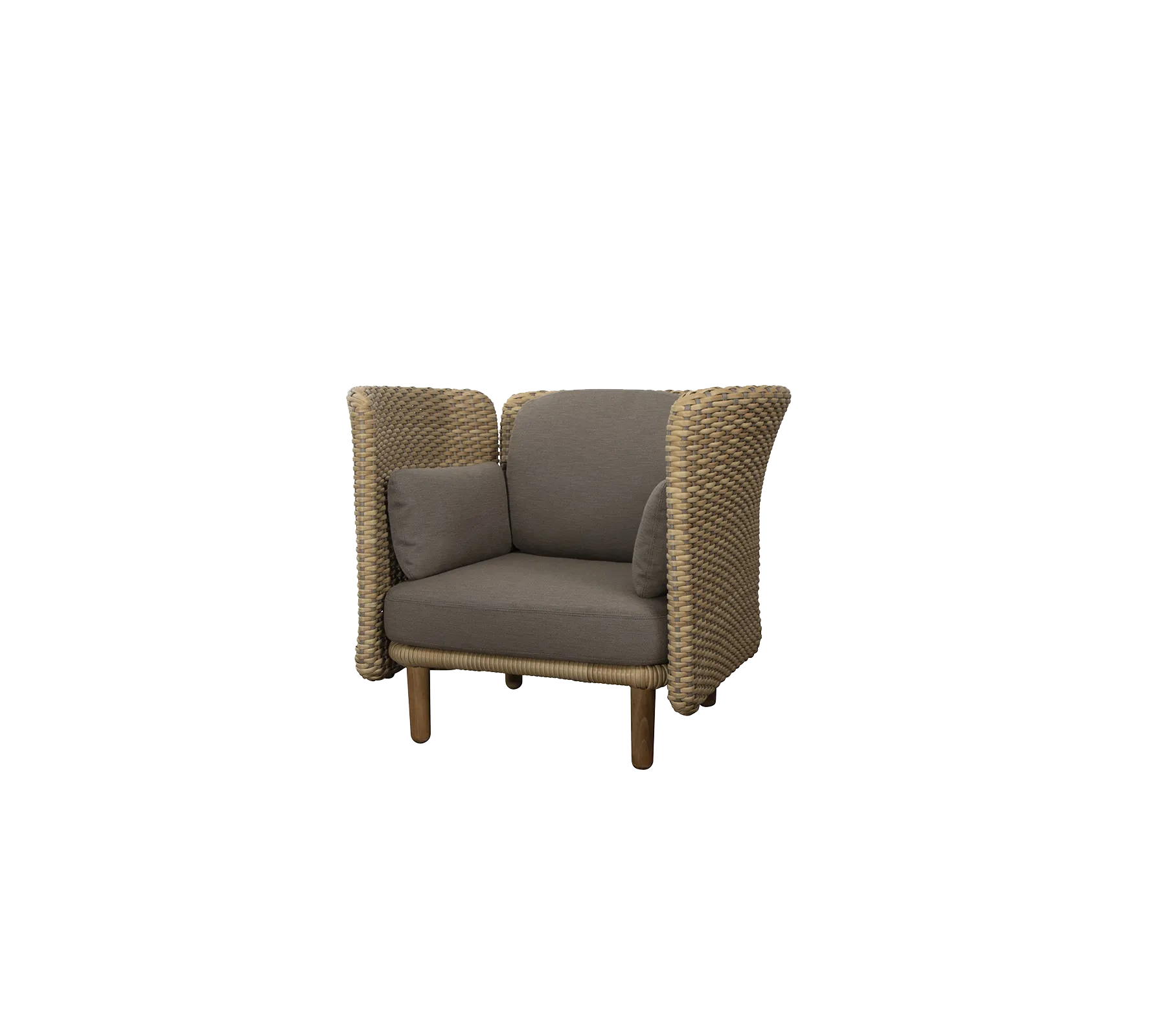 Arch lounge chair w/ low arm/backrest (4)