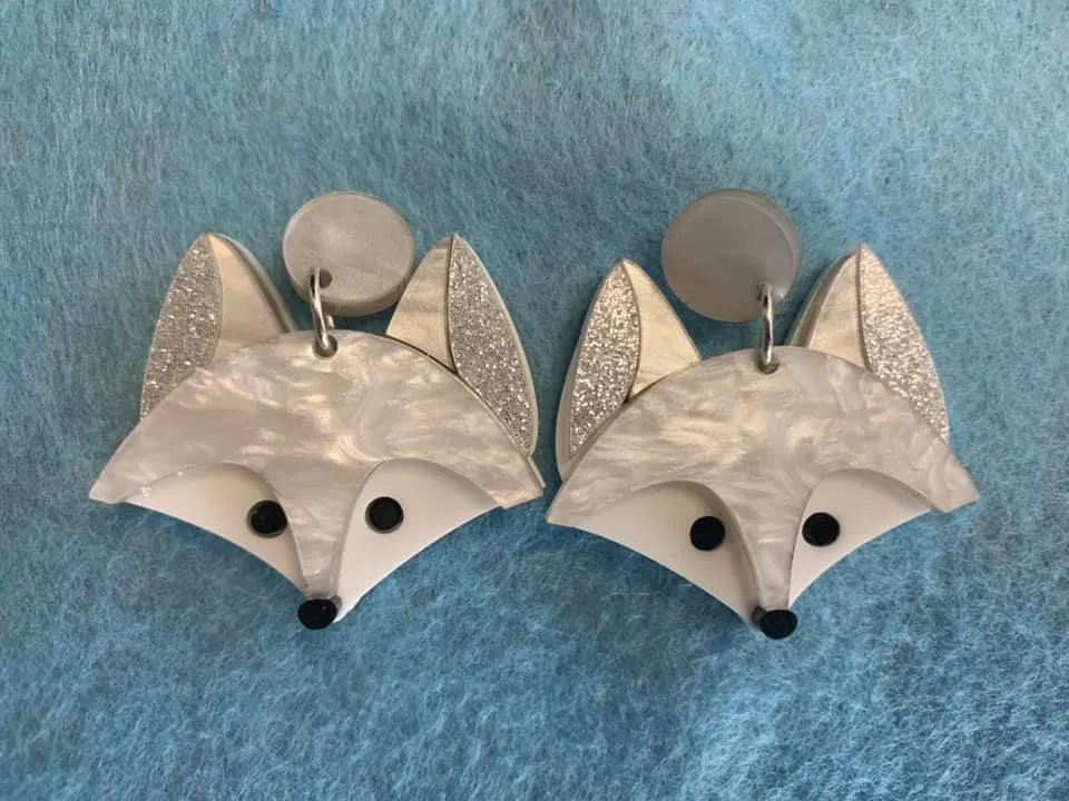 Arctic Fox earrings