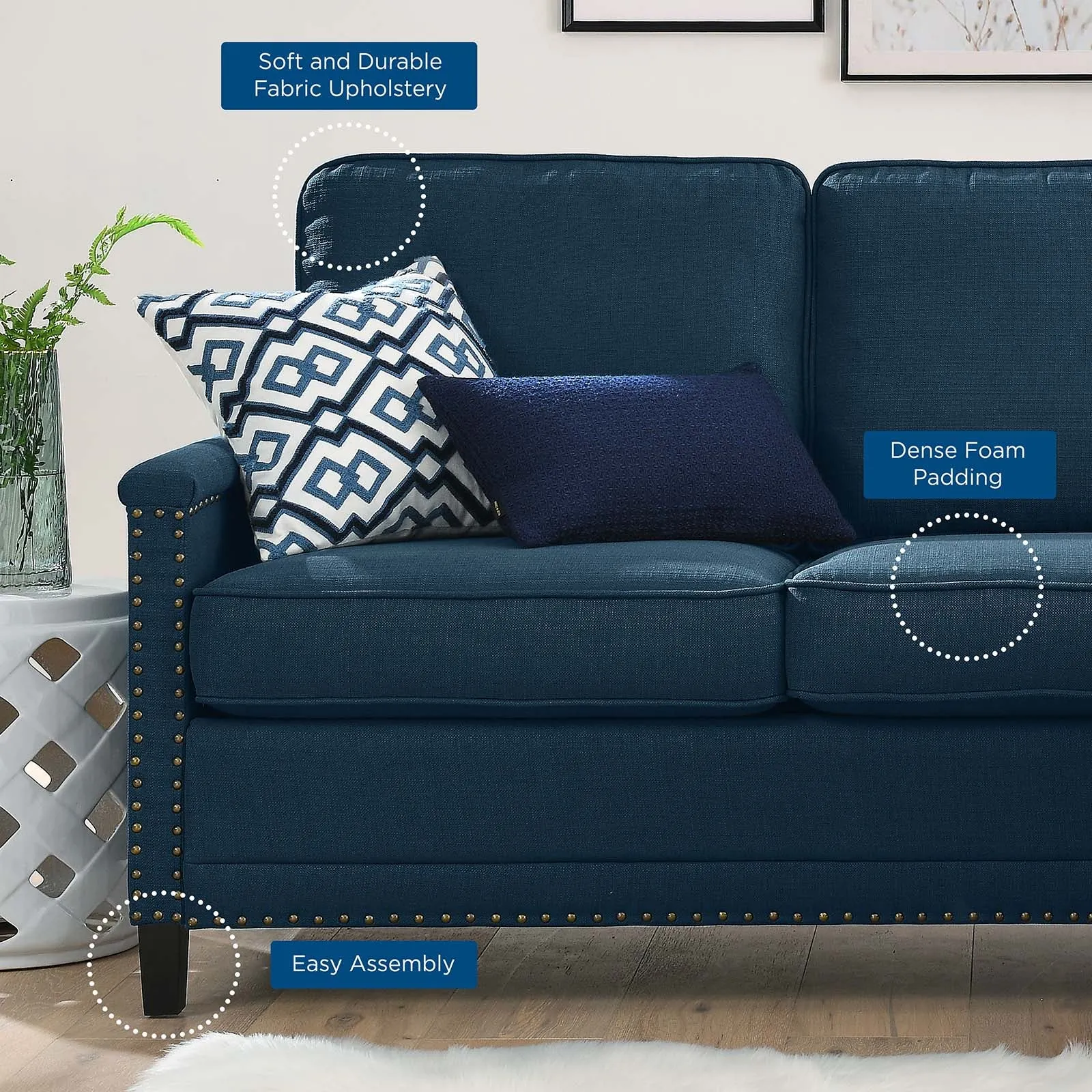 Ashton Upholstered Fabric Sectional Sofa by Modway