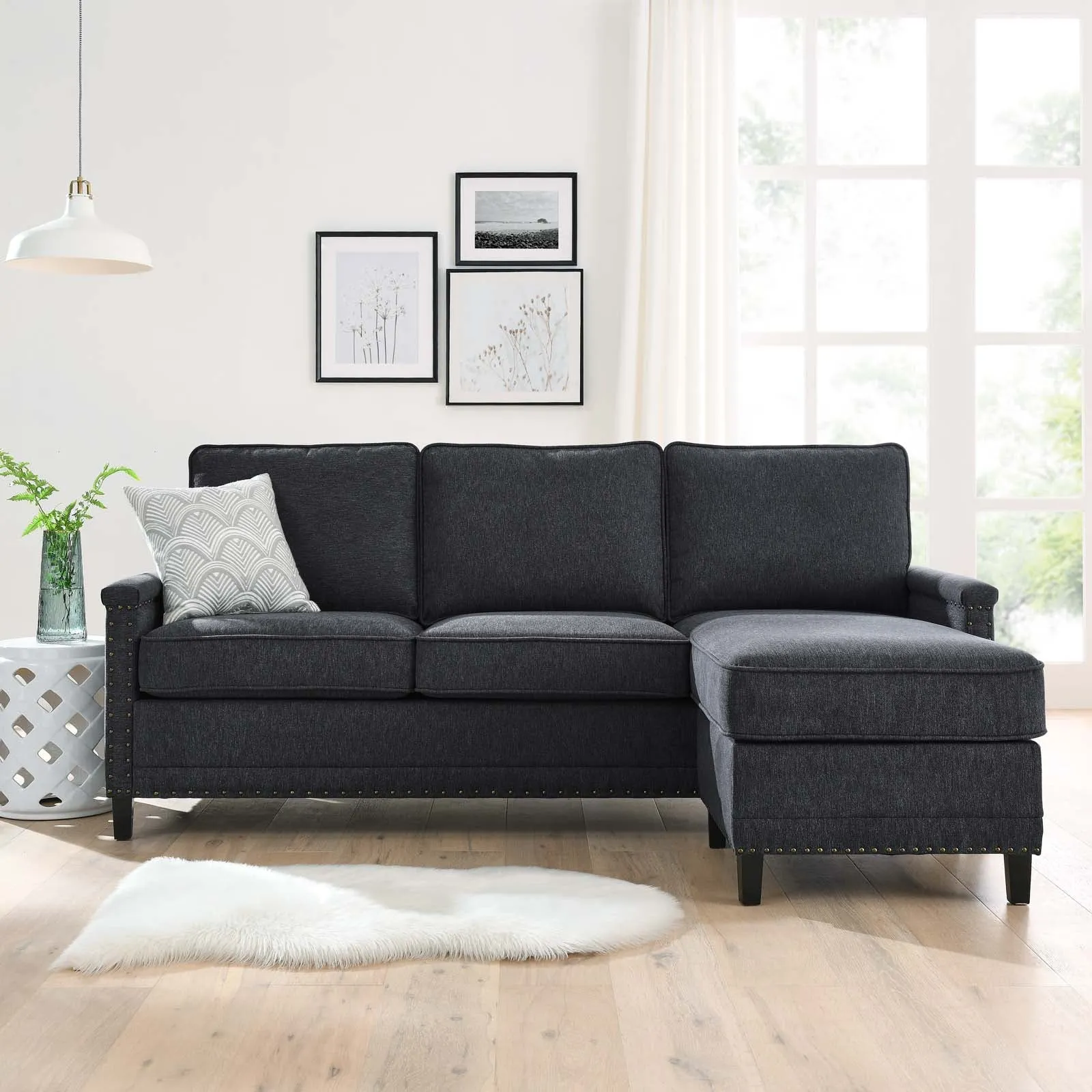 Ashton Upholstered Fabric Sectional Sofa by Modway