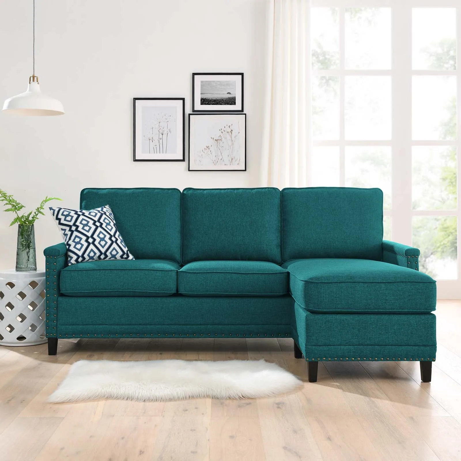 Ashton Upholstered Fabric Sectional Sofa by Modway