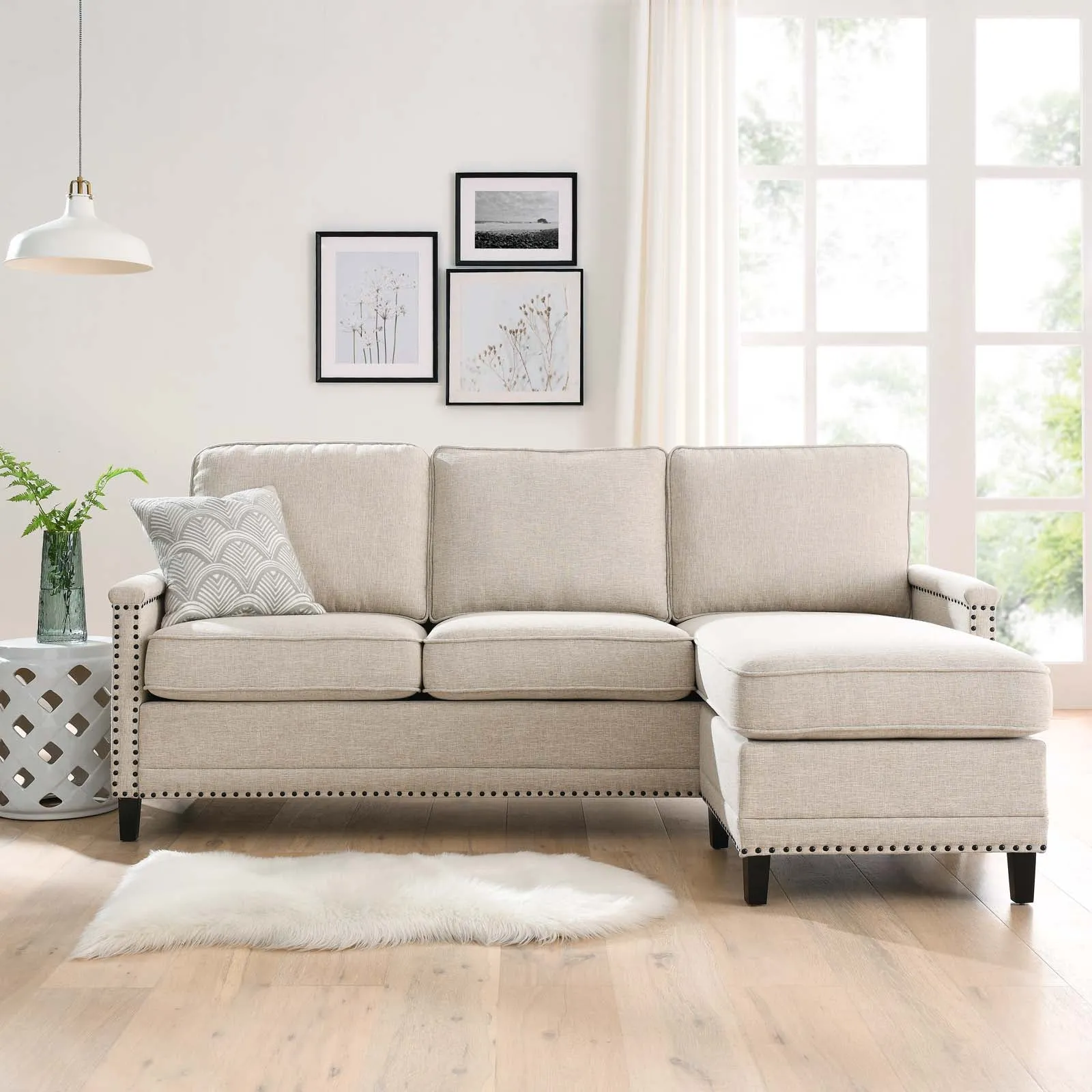 Ashton Upholstered Fabric Sectional Sofa by Modway