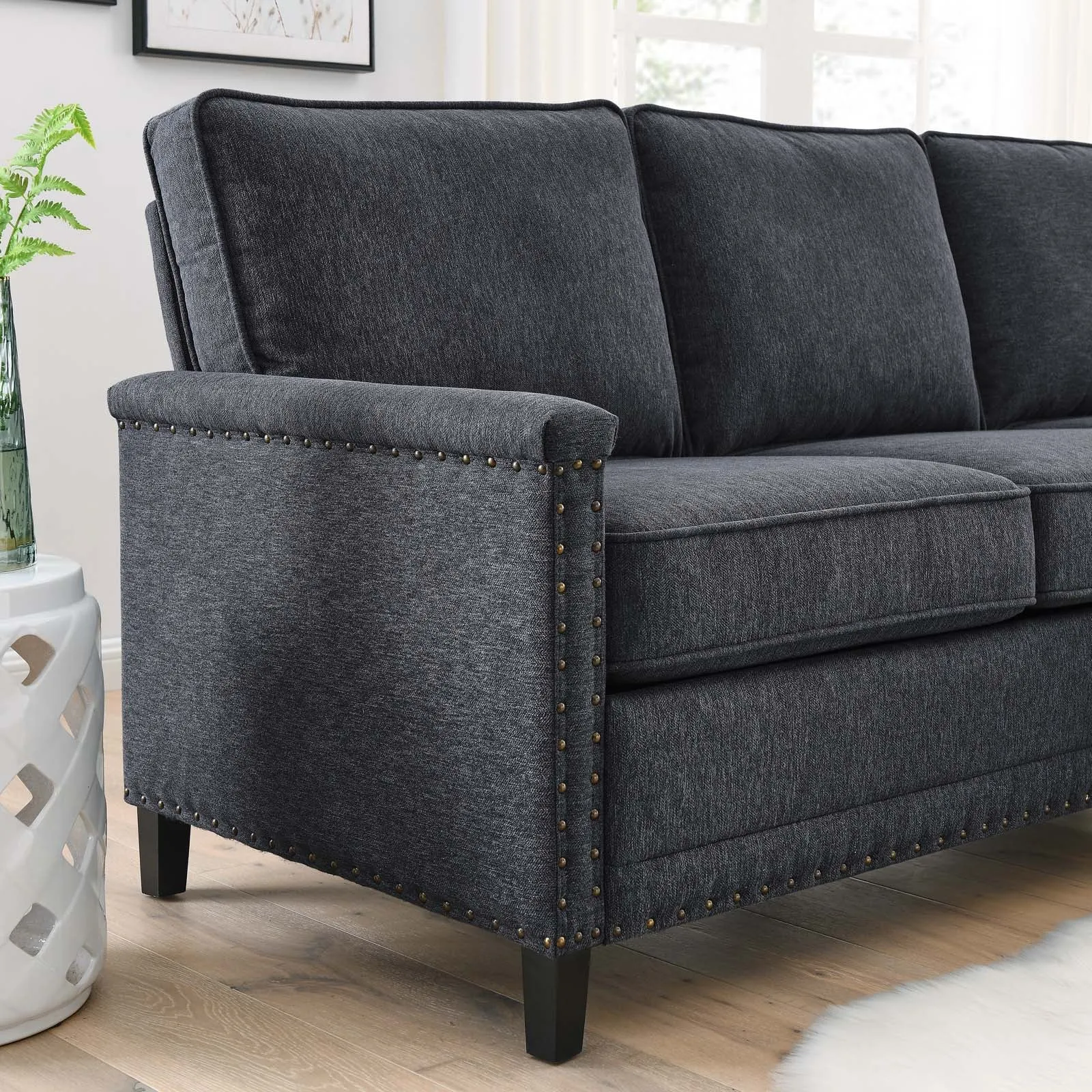 Ashton Upholstered Fabric Sectional Sofa by Modway