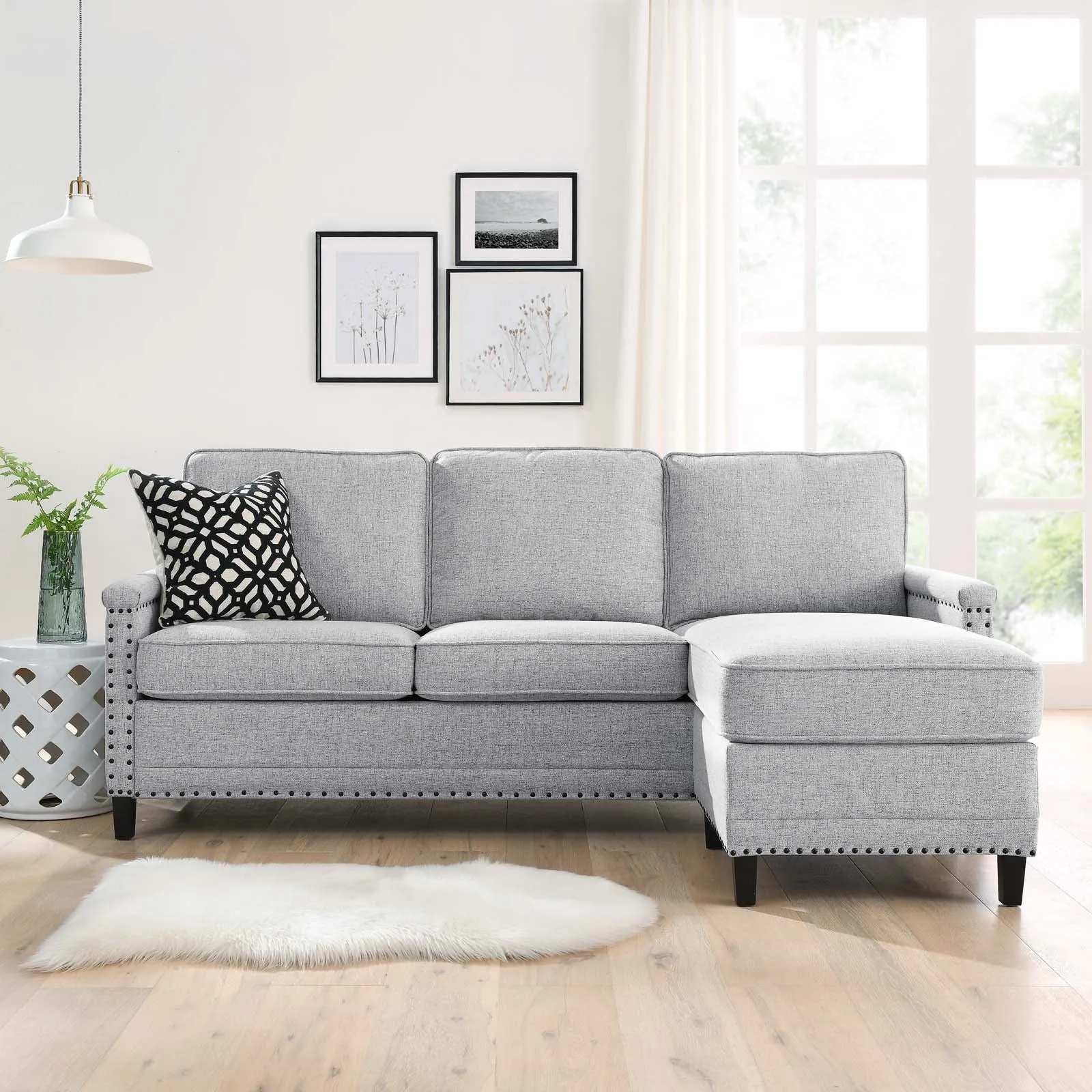 Ashton Upholstered Fabric Sectional Sofa by Modway