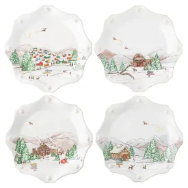 Berry & Thread North Pole Dessert/Salad Plate Assorted Set/4