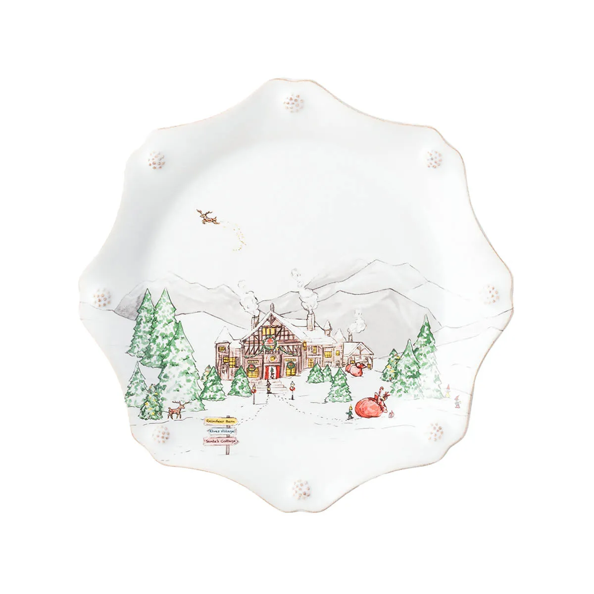 Berry & Thread North Pole Dessert/Salad Plate Assorted Set/4