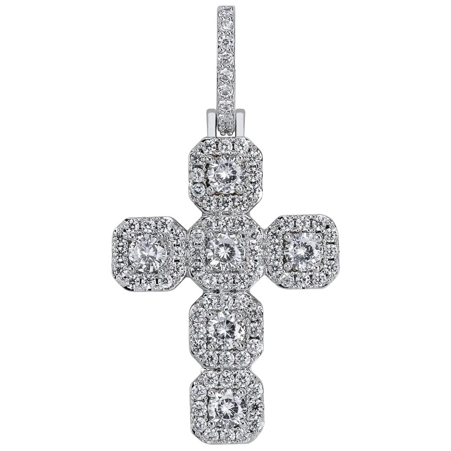 Big Iced Cross Pendant