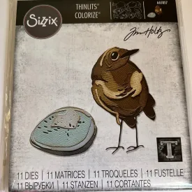 Bird & egg die set by Sizzix