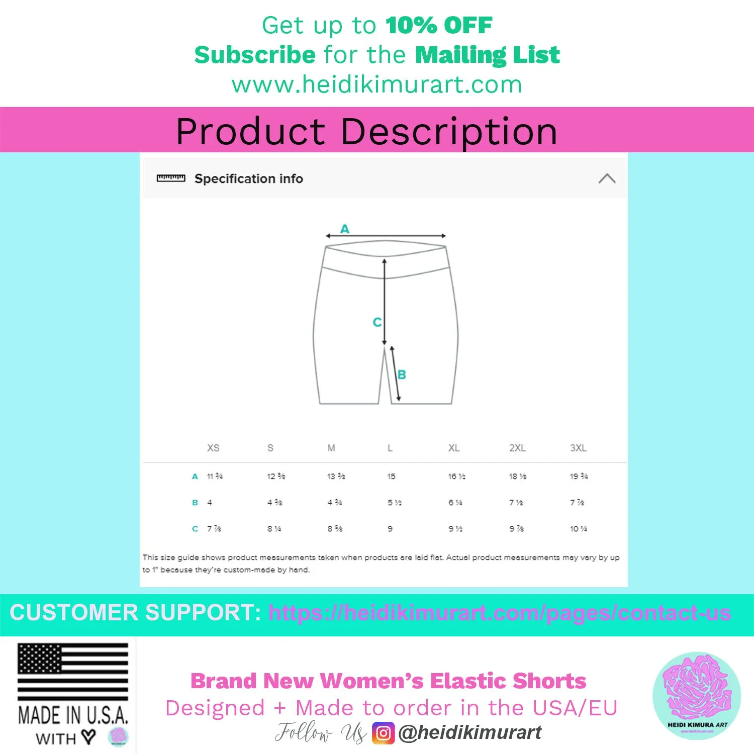 Blue Curvy Women's Shorts, Best White Abstract Wavy Short Gym Tights-Made in USA/EU/MX