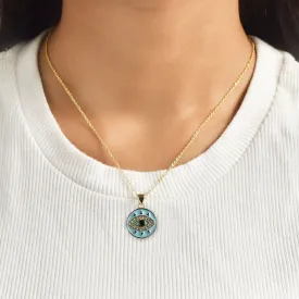 Blue Evil Eye Sequence Pendant