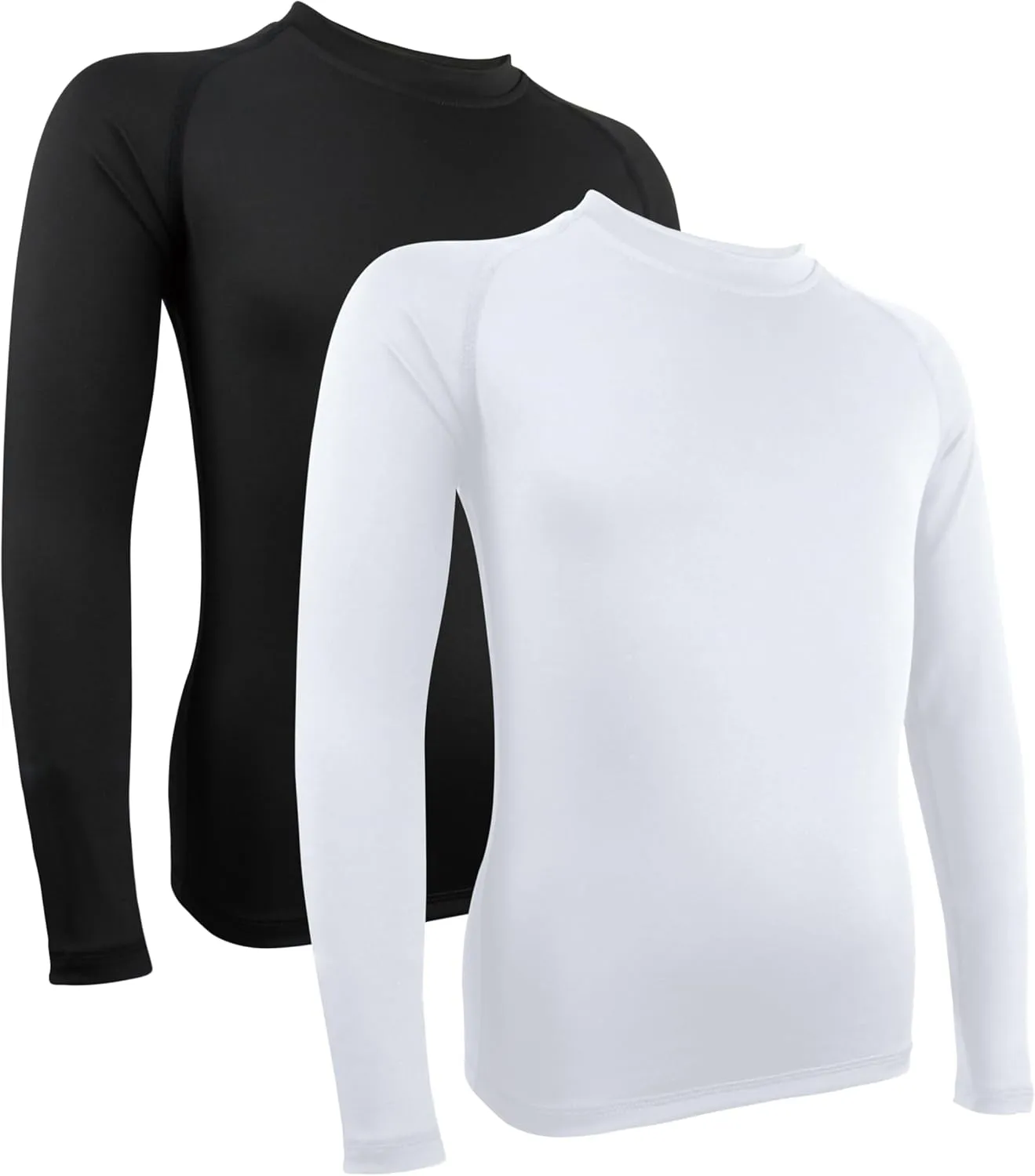 Boys' Girls' Compression Shirt Long Sleeve Moisture Wicking Sports Baselayer for Youth Football Baseball