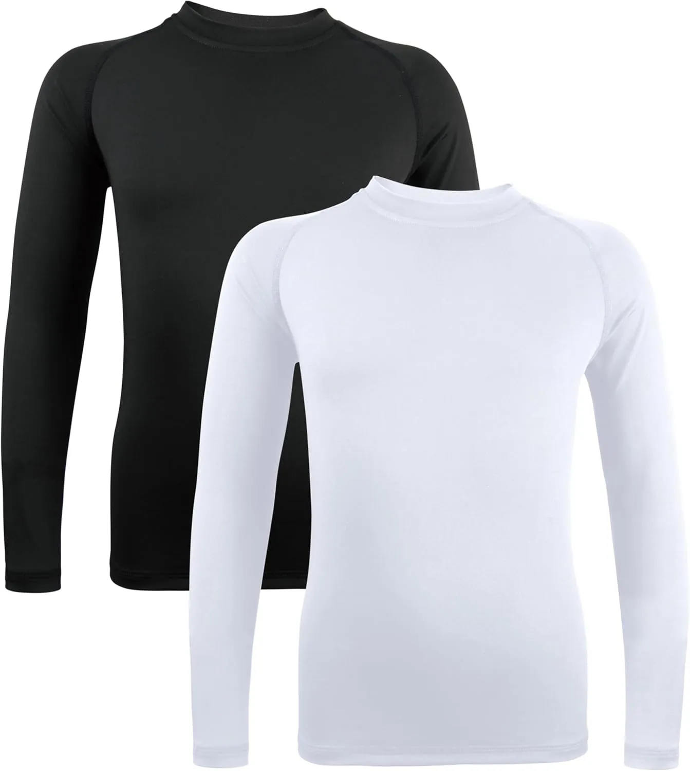 Boys' Girls' Compression Shirt Long Sleeve Moisture Wicking Sports Baselayer for Youth Football Baseball