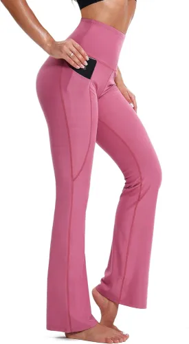 CADMUS Women's Workout Pants for Running High Waisted Yoga Leggings with Two Side Big Pockets