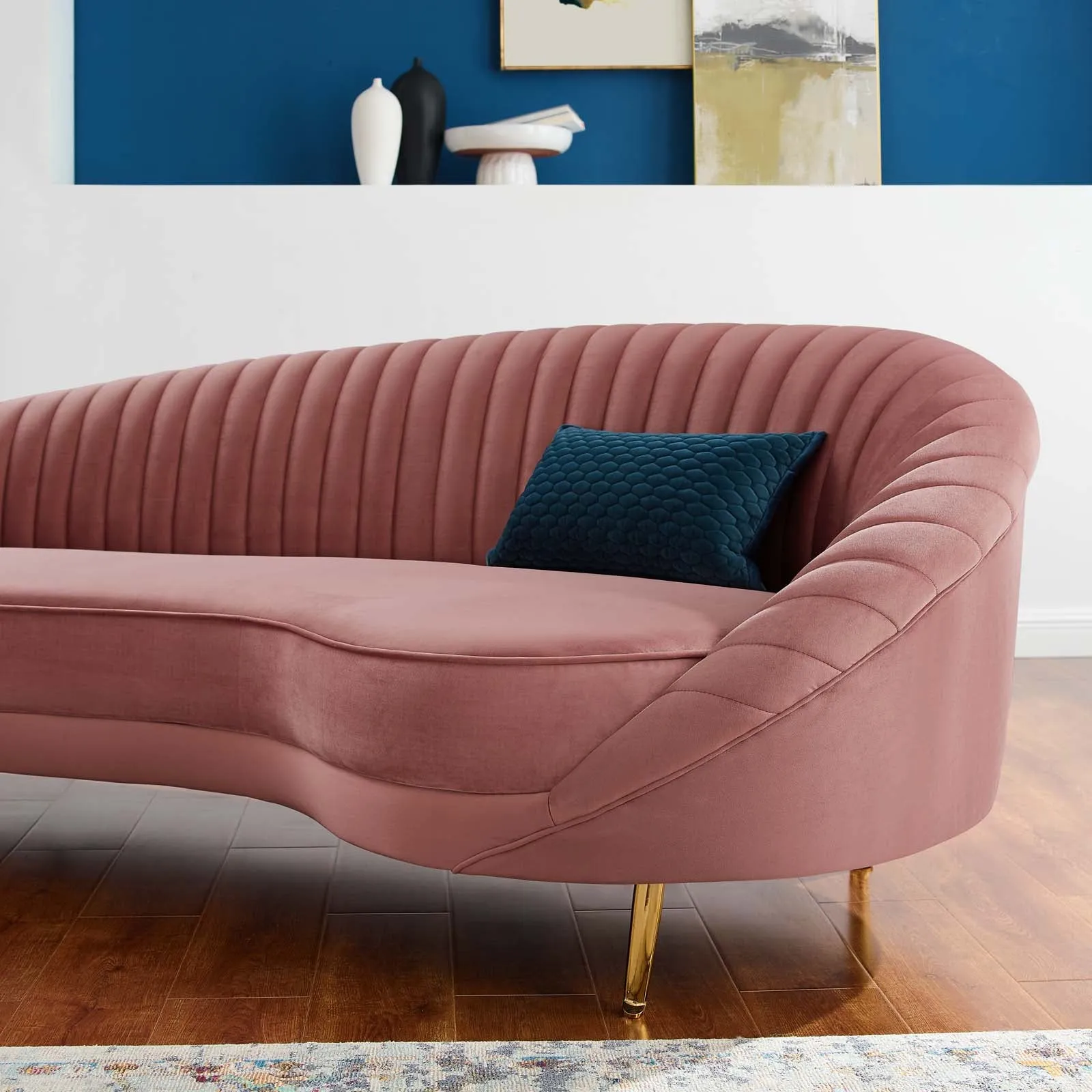 Camber Channel Tufted Performance Velvet Sofa by Modway