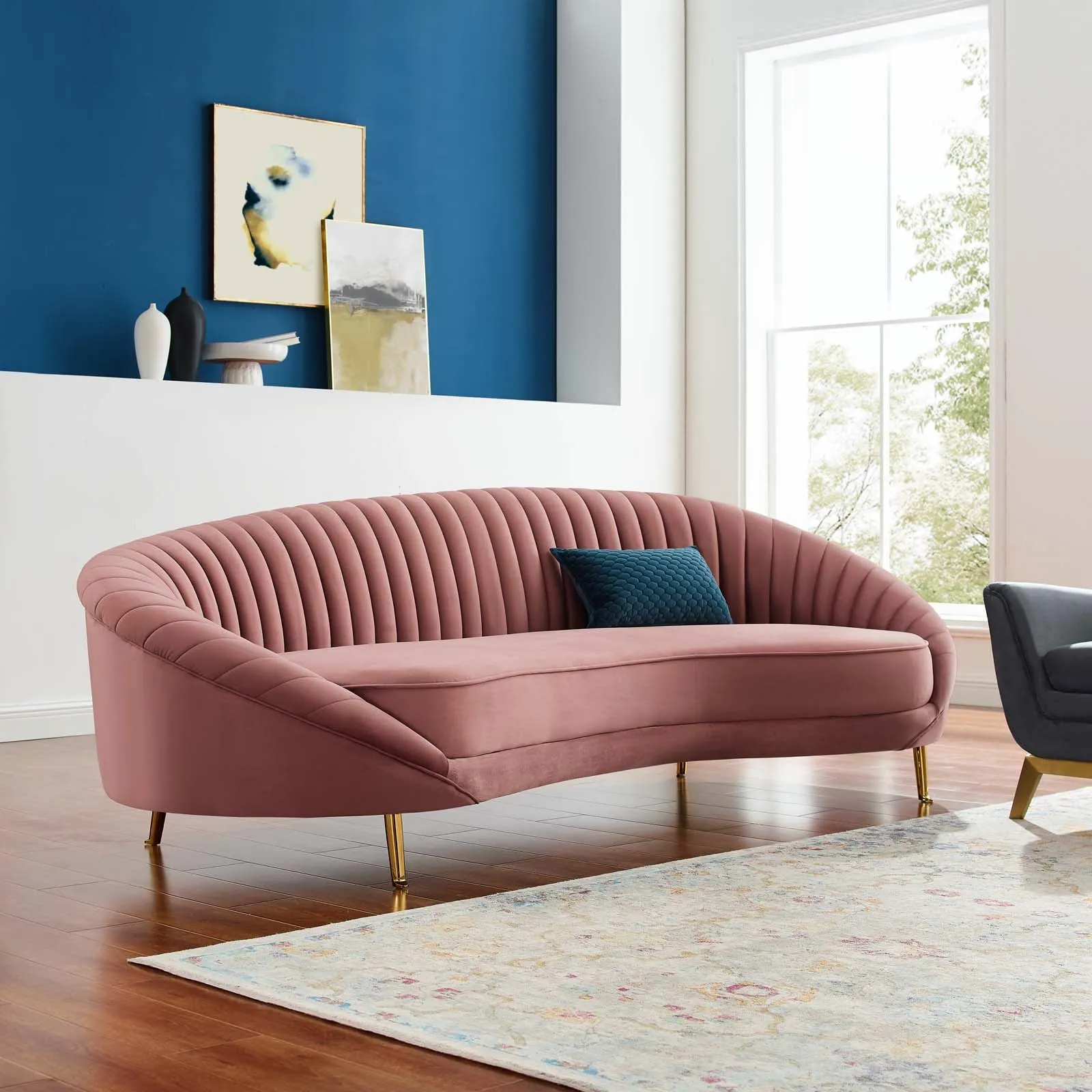 Camber Channel Tufted Performance Velvet Sofa by Modway