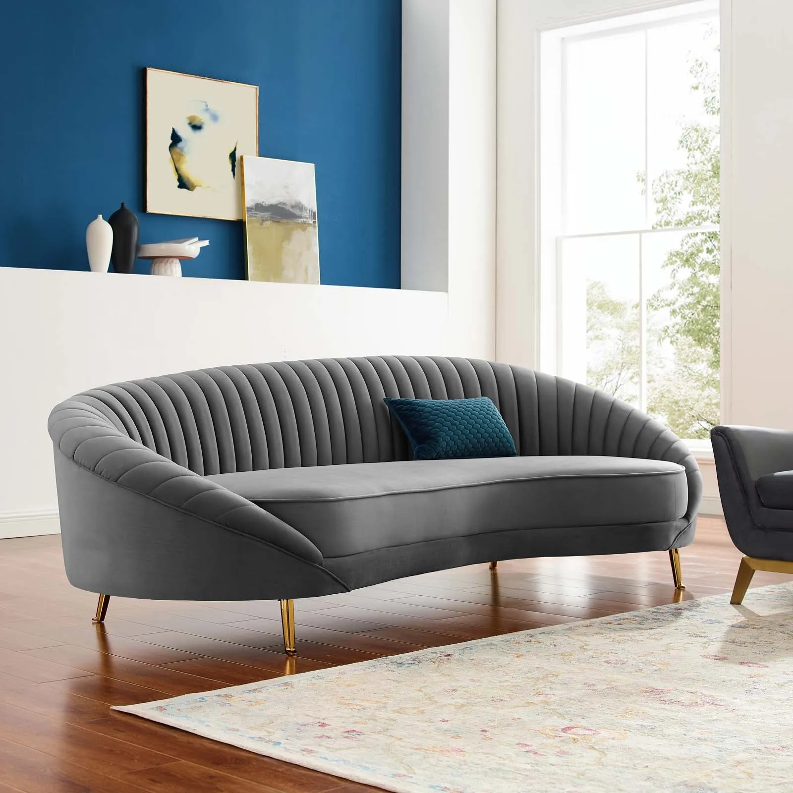 Camber Channel Tufted Performance Velvet Sofa by Modway