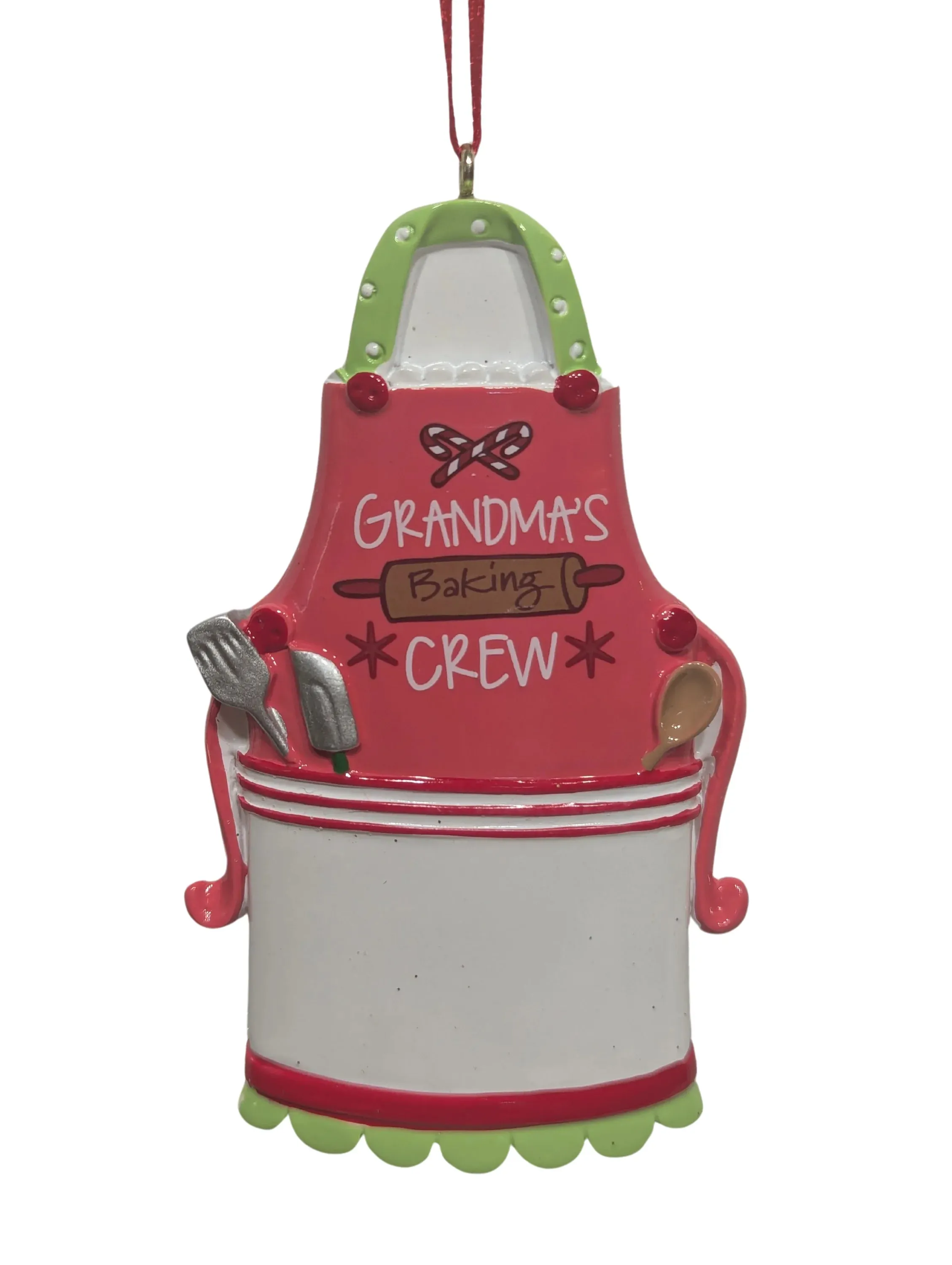 Ceramic Apron Ornament - Grandma's Baking Crew