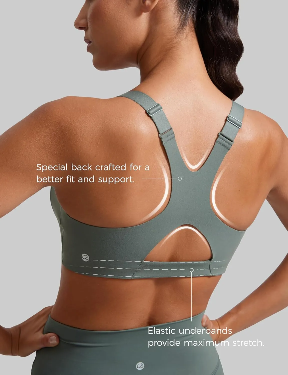 CRZ YOGA Butterlift Womens Racerback Padded Sports Bras - Medium Impact Scoop Neck Adjustable Straps Gym Workout Top