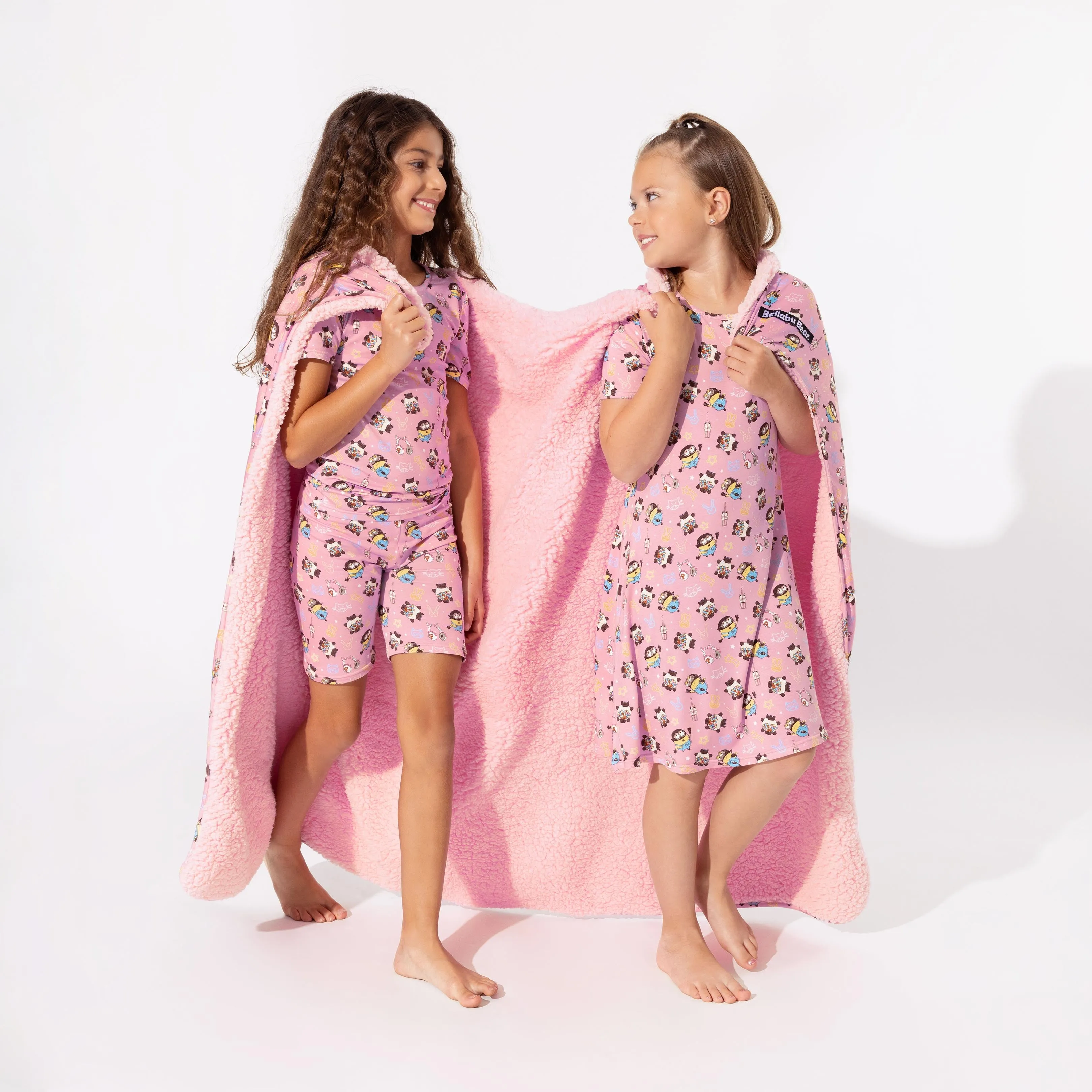 Despicable Me 4: Minions Always Popping Bamboo Girls' Short Sleeve Dress