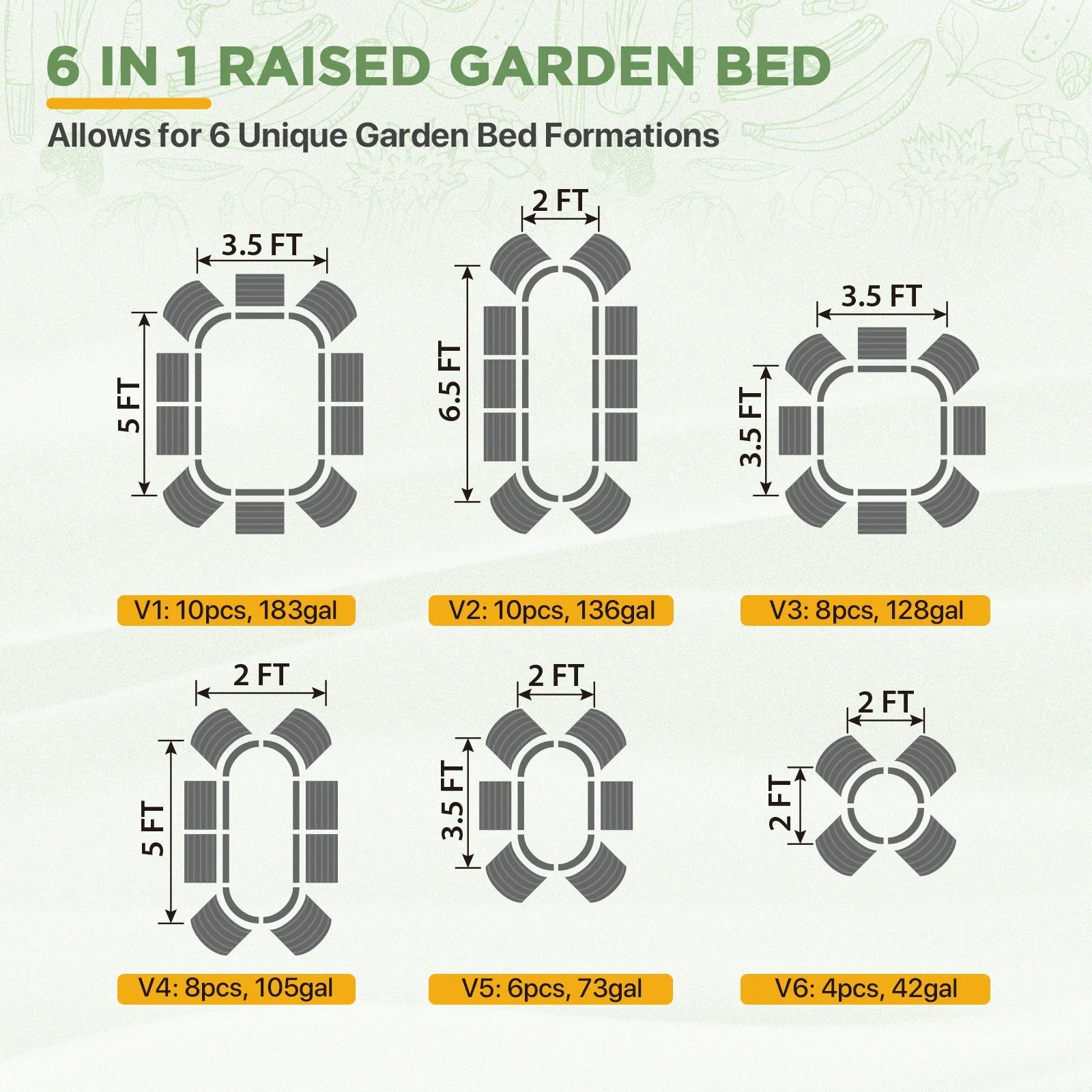EAGLE PEAK 17'' Tall Outdoor Raised Garden Bed Planter