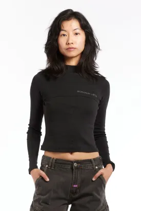 ECKHAUS LATTA - LAPPED BABY TURTLENECK BLACK