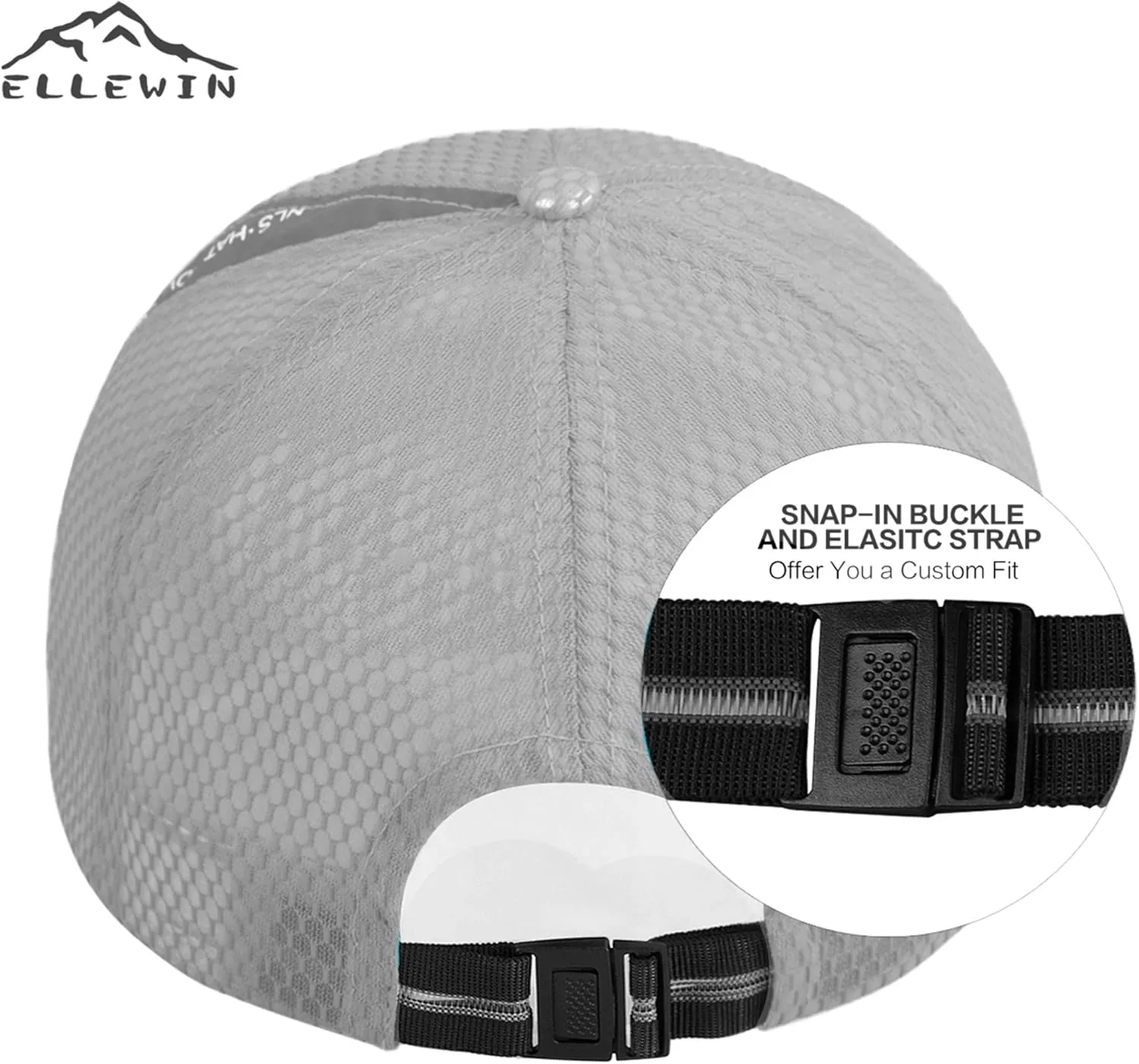 ELLEWIN Unisex Breathable Full Mesh Baseball Cap Quick Dry Running hat Lightweight Cooling Water Sports Hat