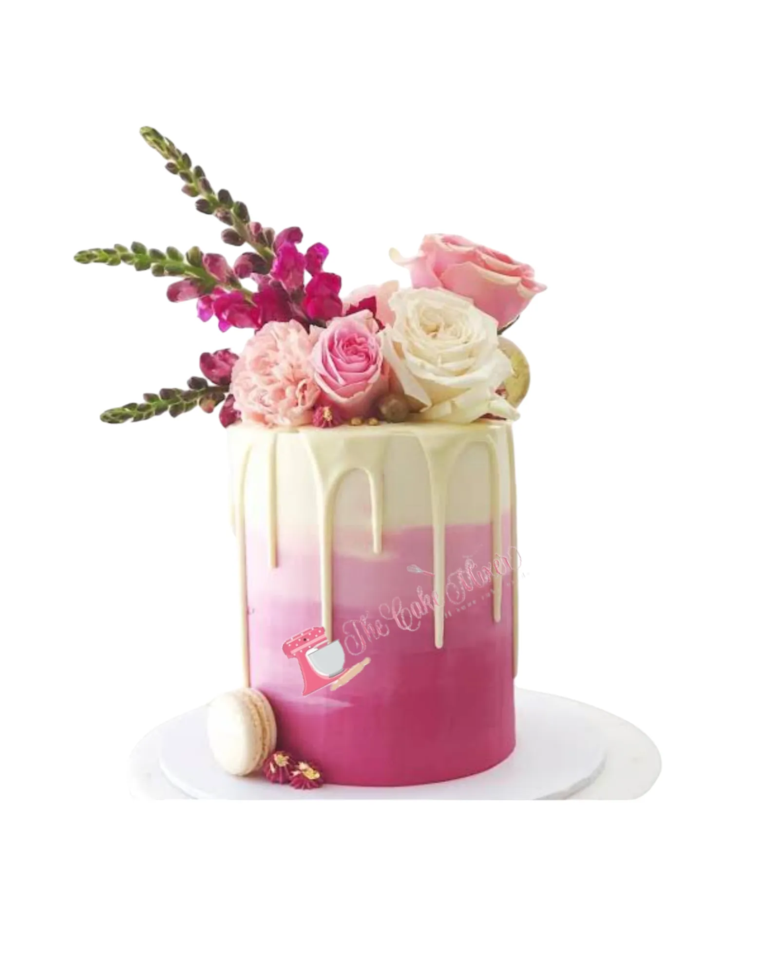Floral Buttercream Drip Cake