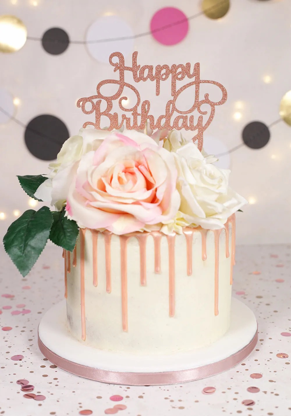 Floral Buttercream Drip Cake