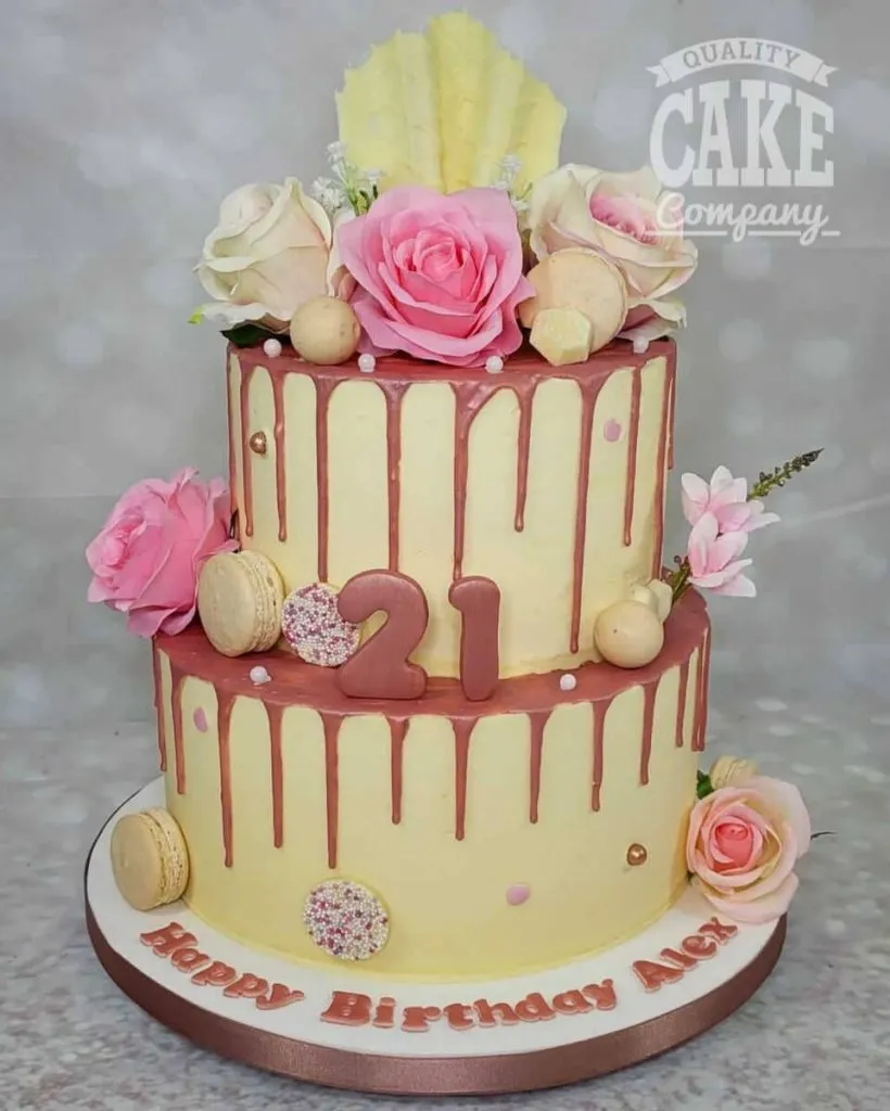 Floral Buttercream Drip Cake