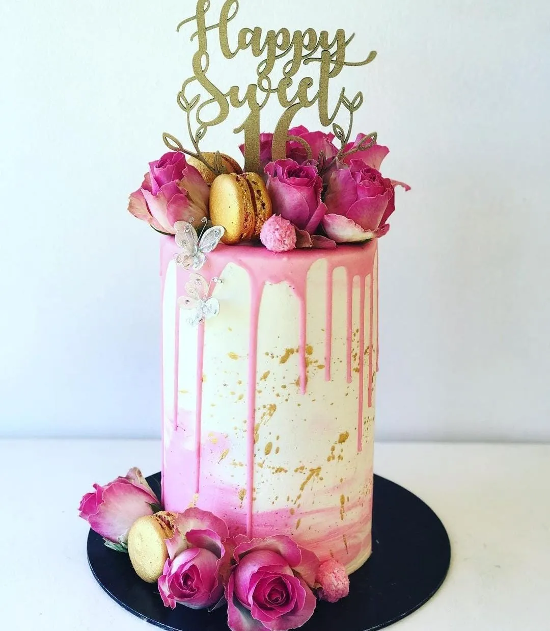 Floral Buttercream Drip Cake