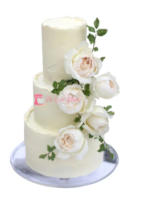 Floral Buttercream Drip Cake