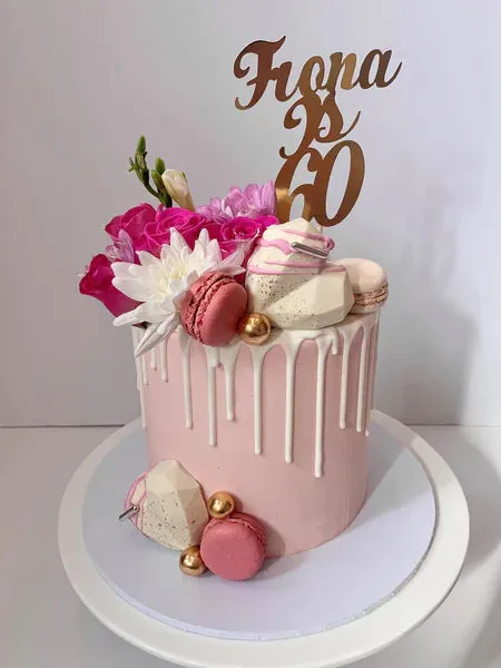 Floral Buttercream Drip Cake