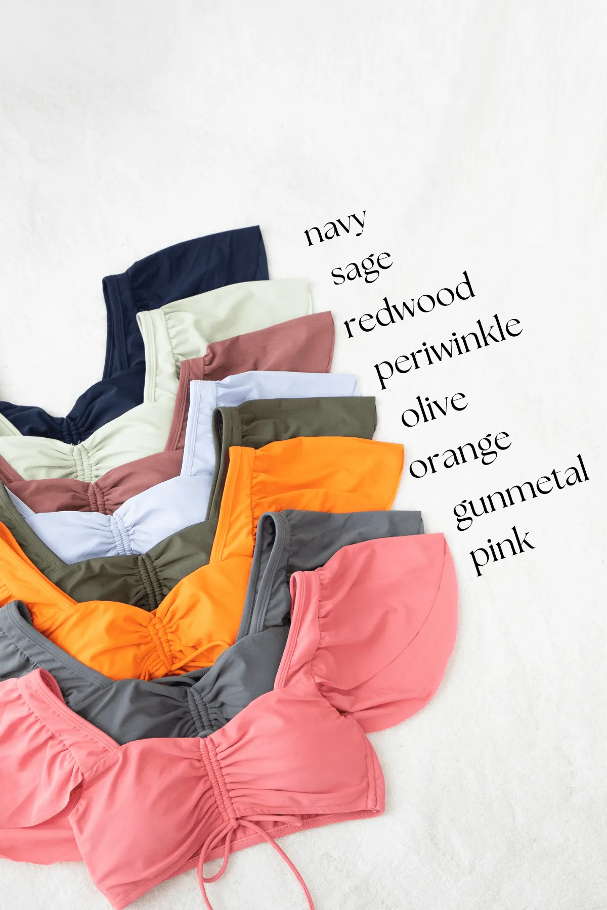 FLUTTER SLEEVE RUCHED BIKINI TOP